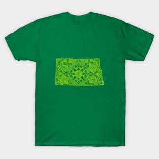 Green Hawaii State Gift Mandala Yoga HI Art T-Shirt